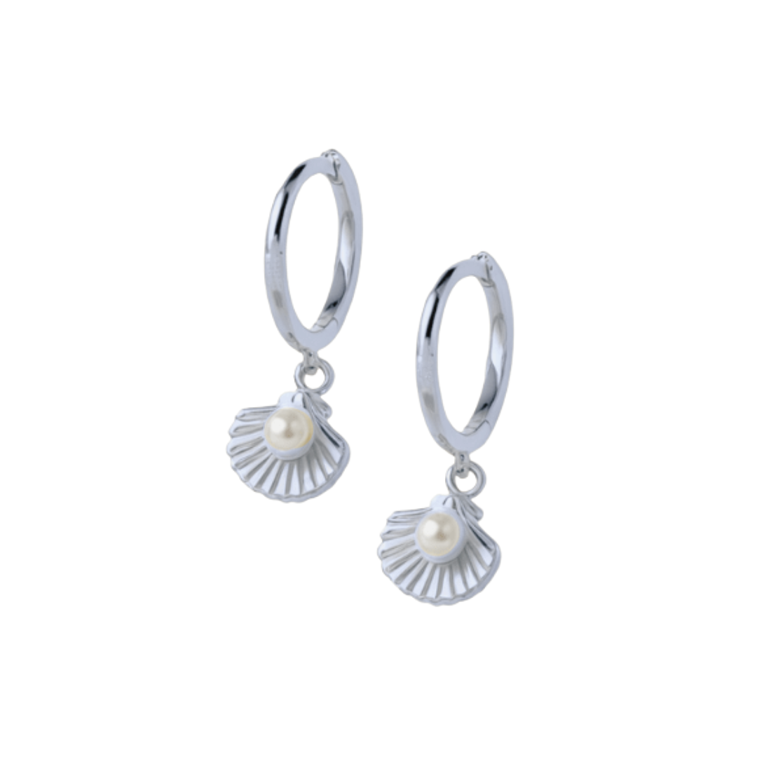 Sheru Pearl Drop Earrings Silver