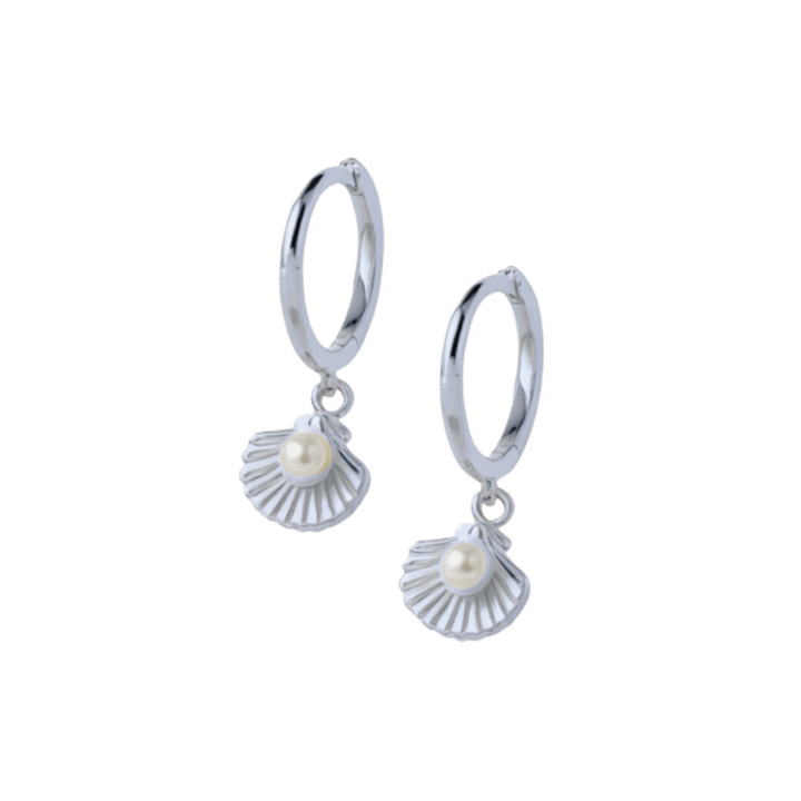 Sheru Pearl Drop Earrings Silver
