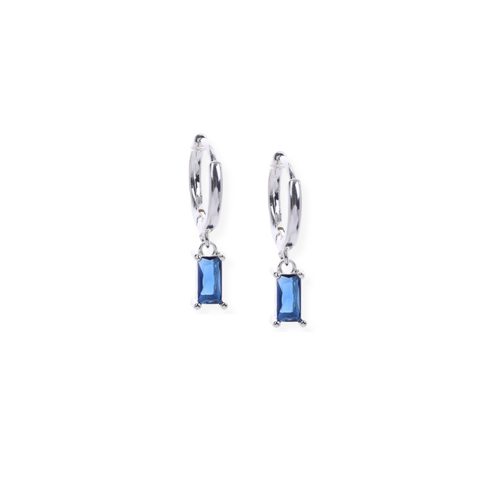 Blue Star Earring Stack Silver