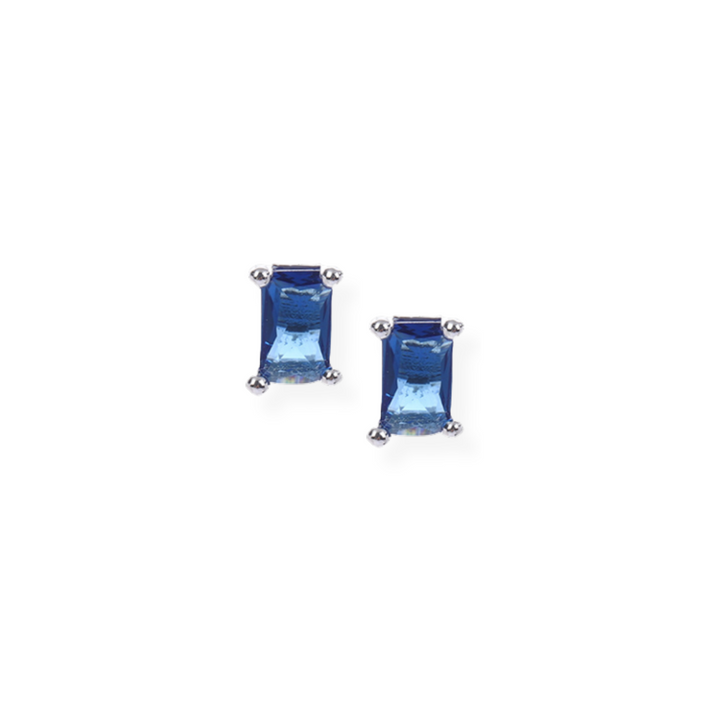 Blue Star Earring Stack Silver