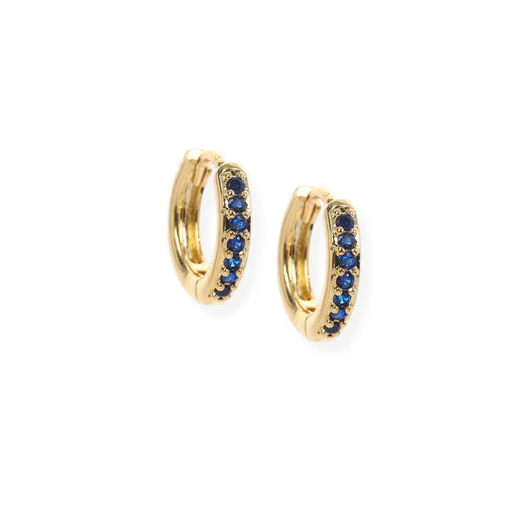 Blue Star Earring Stack Gold