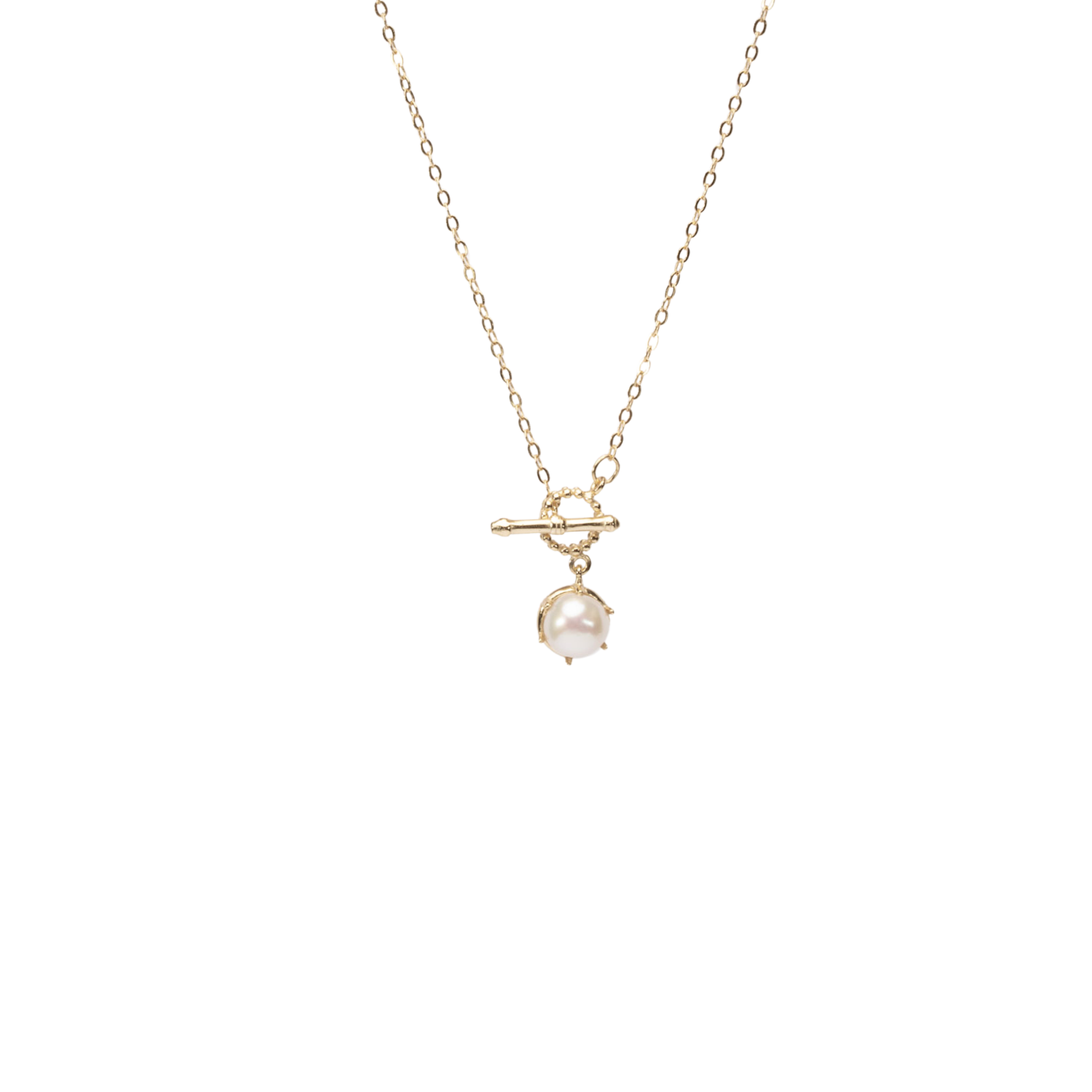 Elio Gold Necklace | Shell Pearl Drop Necklace – Choko Jewellery