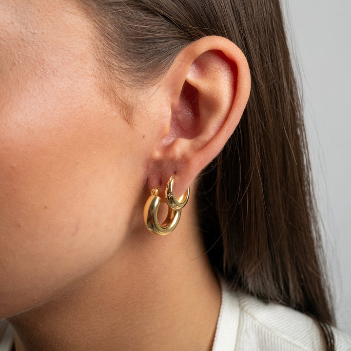 Zera Hoop Earrings Gold