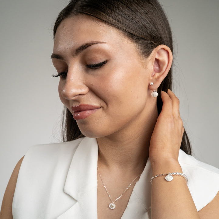 Pearl Shell Bracelet Silver