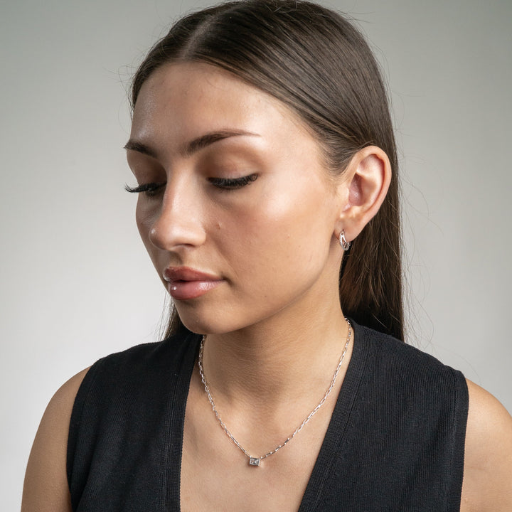 Kimi Hoop Earrings Silver