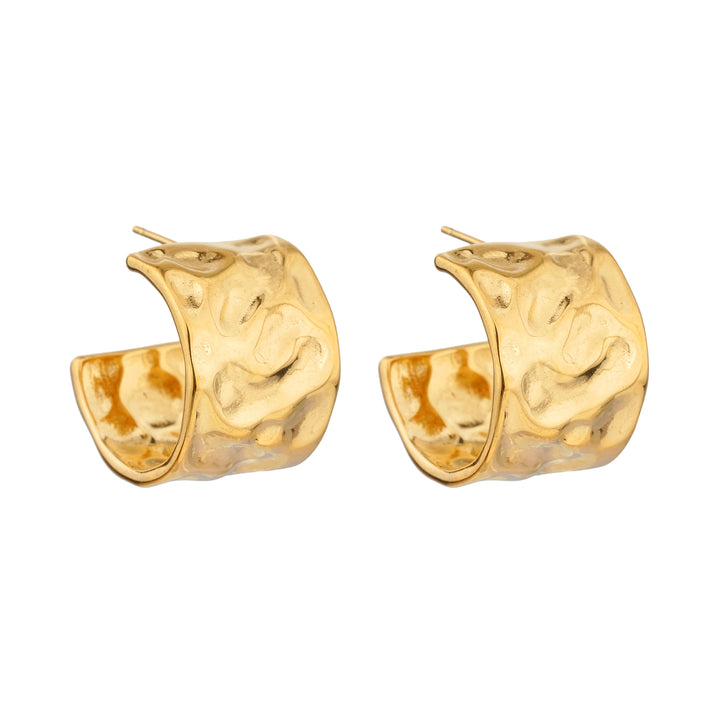 Gold Gilded Hoop Earrings Gold