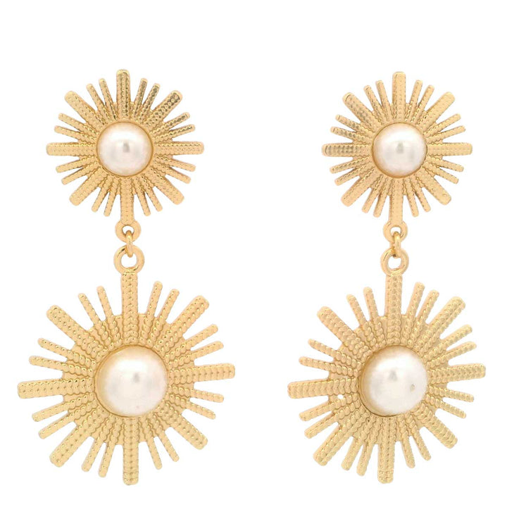 Luna Drop Statement Earrings Gold