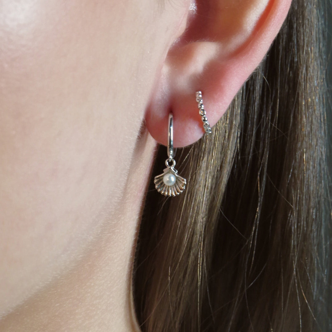 Emi Hoop Earrings Silver