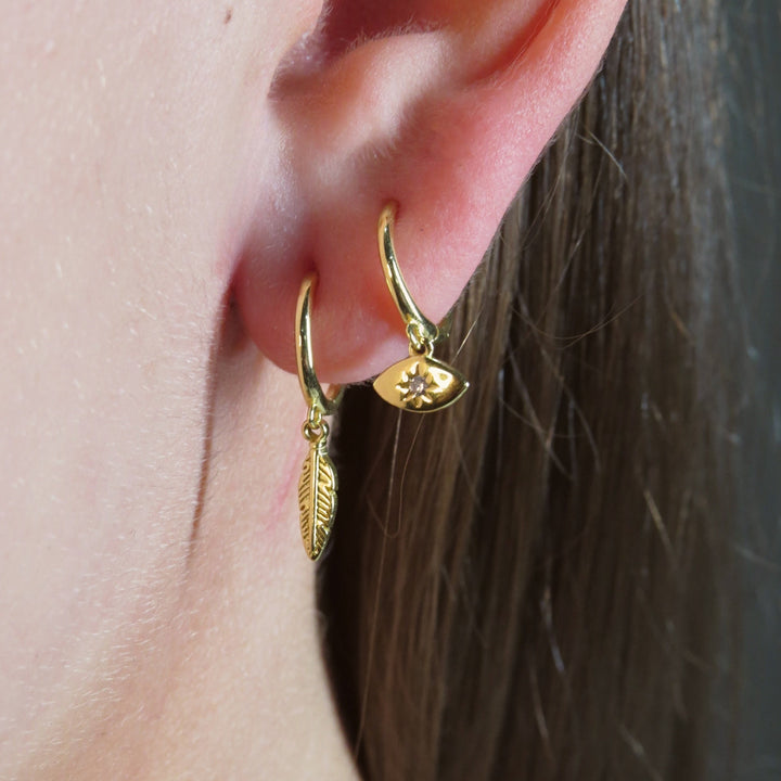 Hollie Huggie Earrings Gold