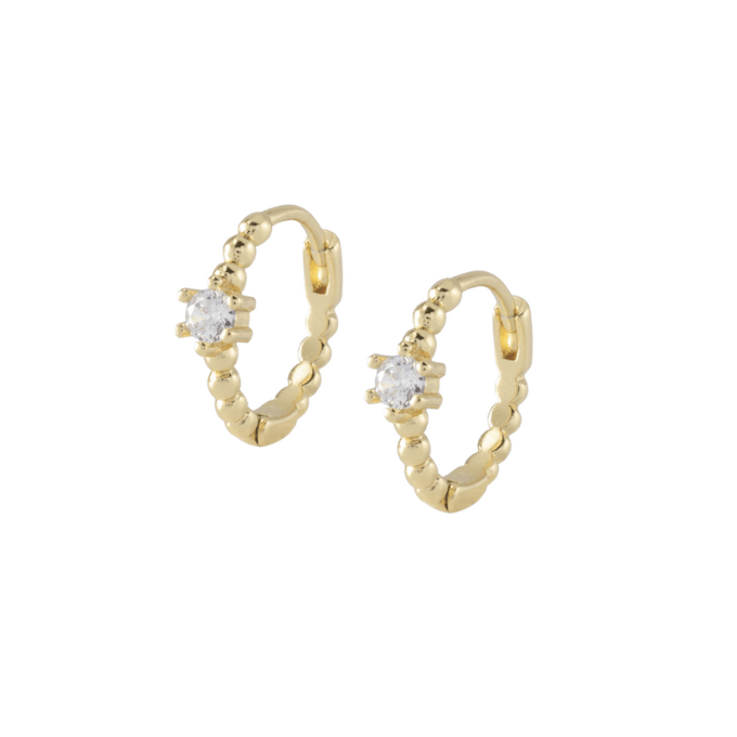 Kessho Huggie Hoop Earrings Gold