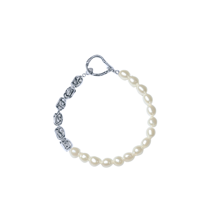 Matt Pearl Bracelet Silver
