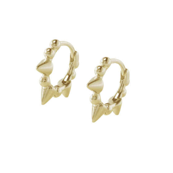 Viper Huggie Earrings Gold
