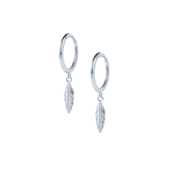 Feather Huggie Earrings Gold