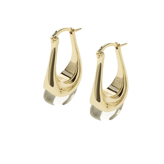 Toni Oval Hoop Earrings Gold