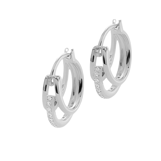 Kimi Hoop Earrings Silver