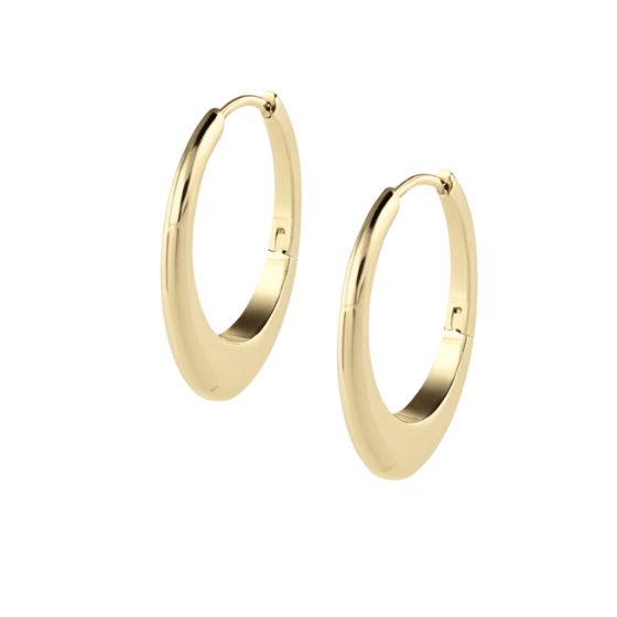 Remy Oval Hoop Earrings Gold
