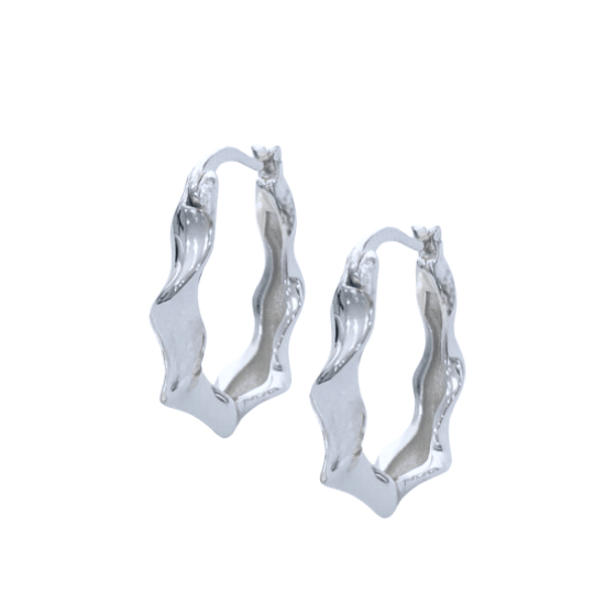 Tao Hoop Earrings Silver