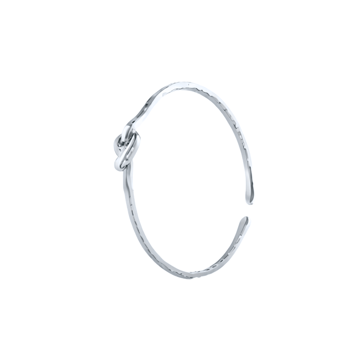 Friendship Knot Bangle Silver