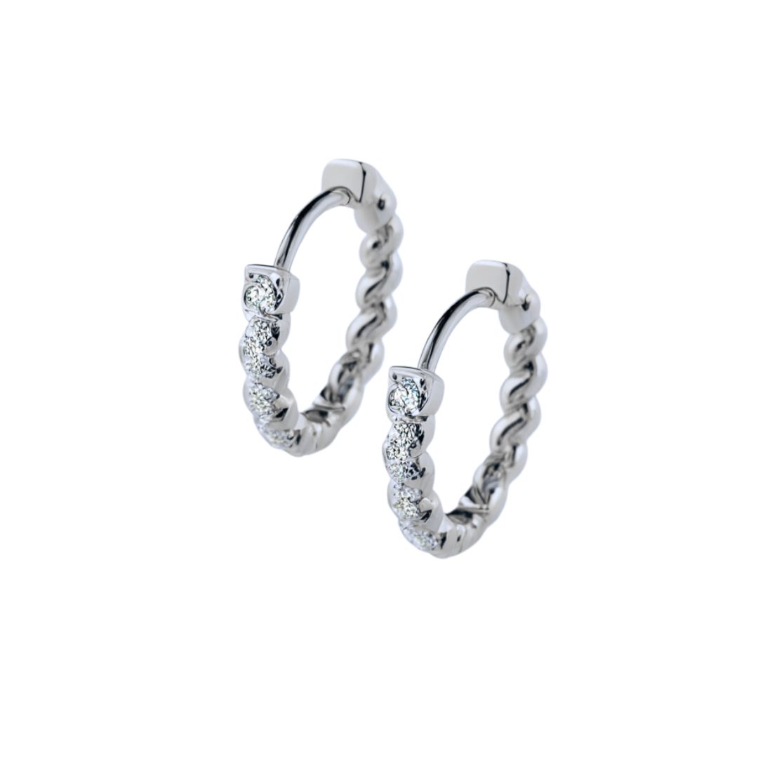 Emi Hoop Earrings Silver