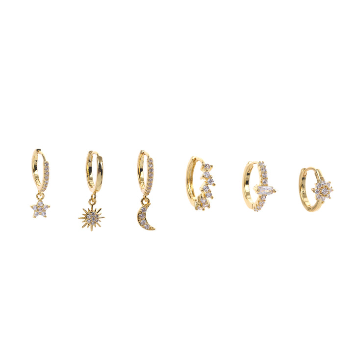 Sunrise Earring Stack Gold