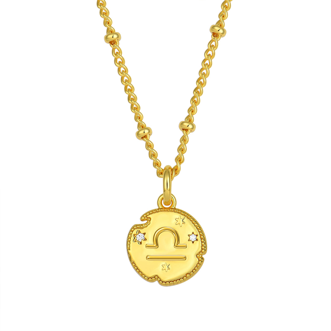 Libra Zodiac Pendant Necklace