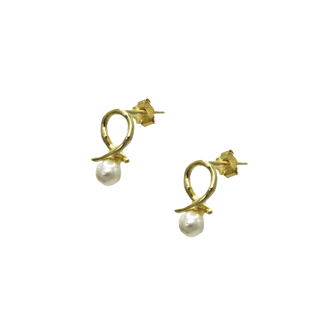 Paru Stud Earrings Gold