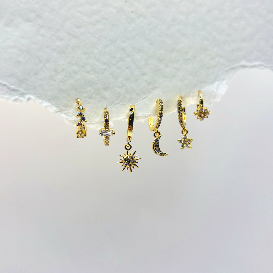 Sunrise Earring Stack Gold