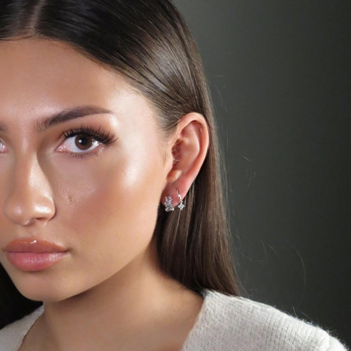 Tami Huggie Earrings Silver