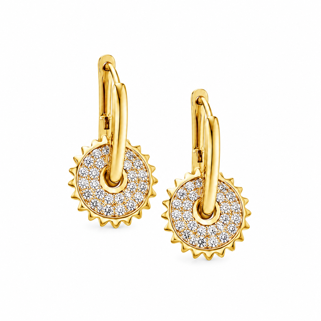 Lyla Oval Hoop Earrings Gold