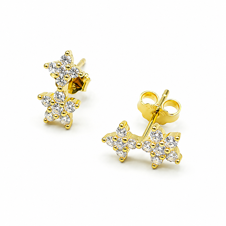 Fleur Stud Earrings Gold