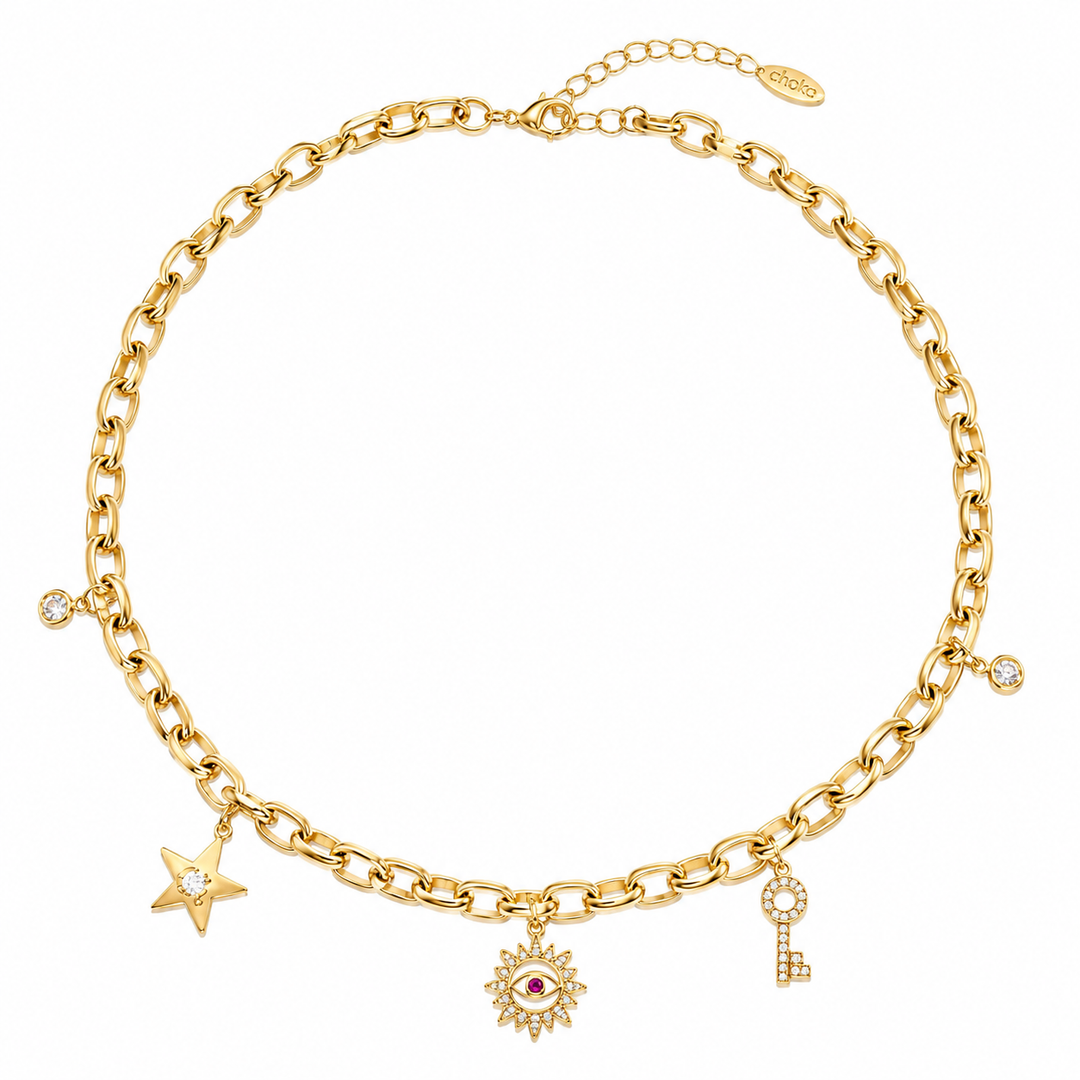 Helene Charm Necklace Gold