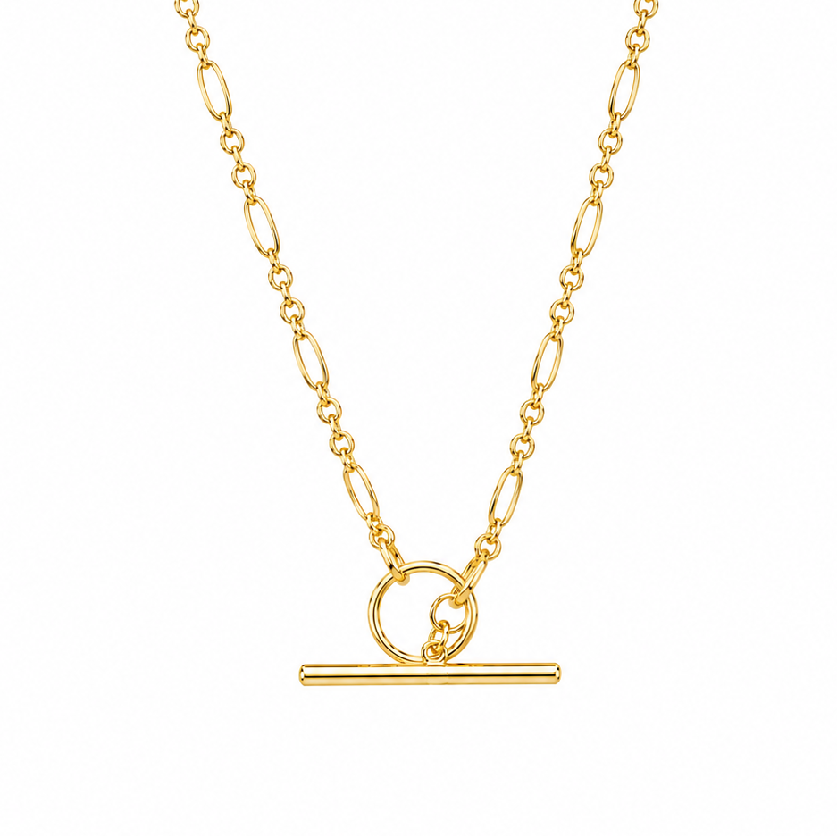 T Bar Marigold Necklace Gold