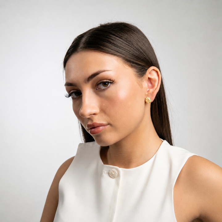 Star Light Stud Earrings Gold