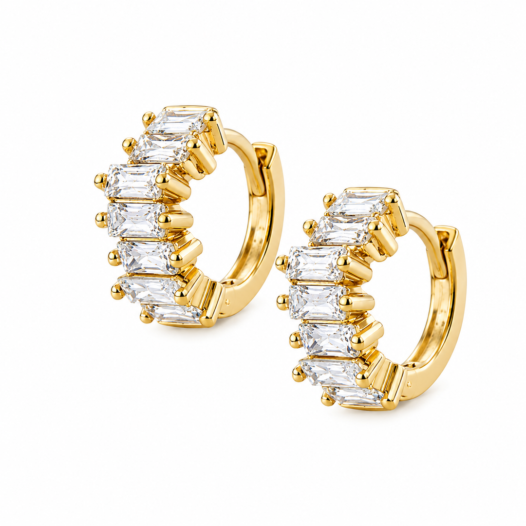 La Belle Huggie Earrings Gold