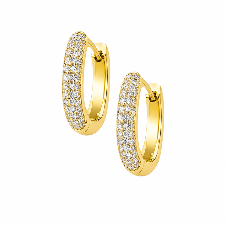 Hera Oval Hoop Earrings Gold