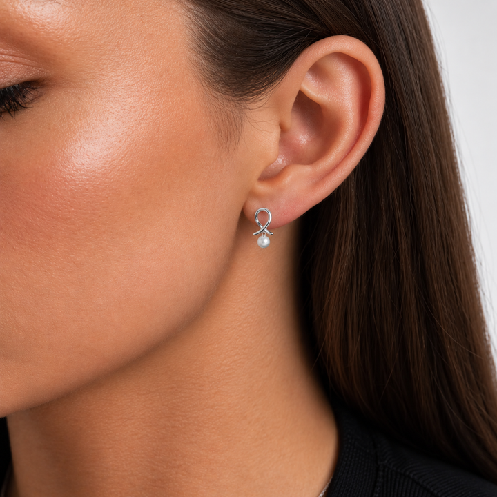 Paru Stud Earrings Silver