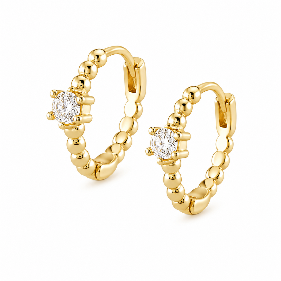 Kessho Huggie Hoop Earrings Gold