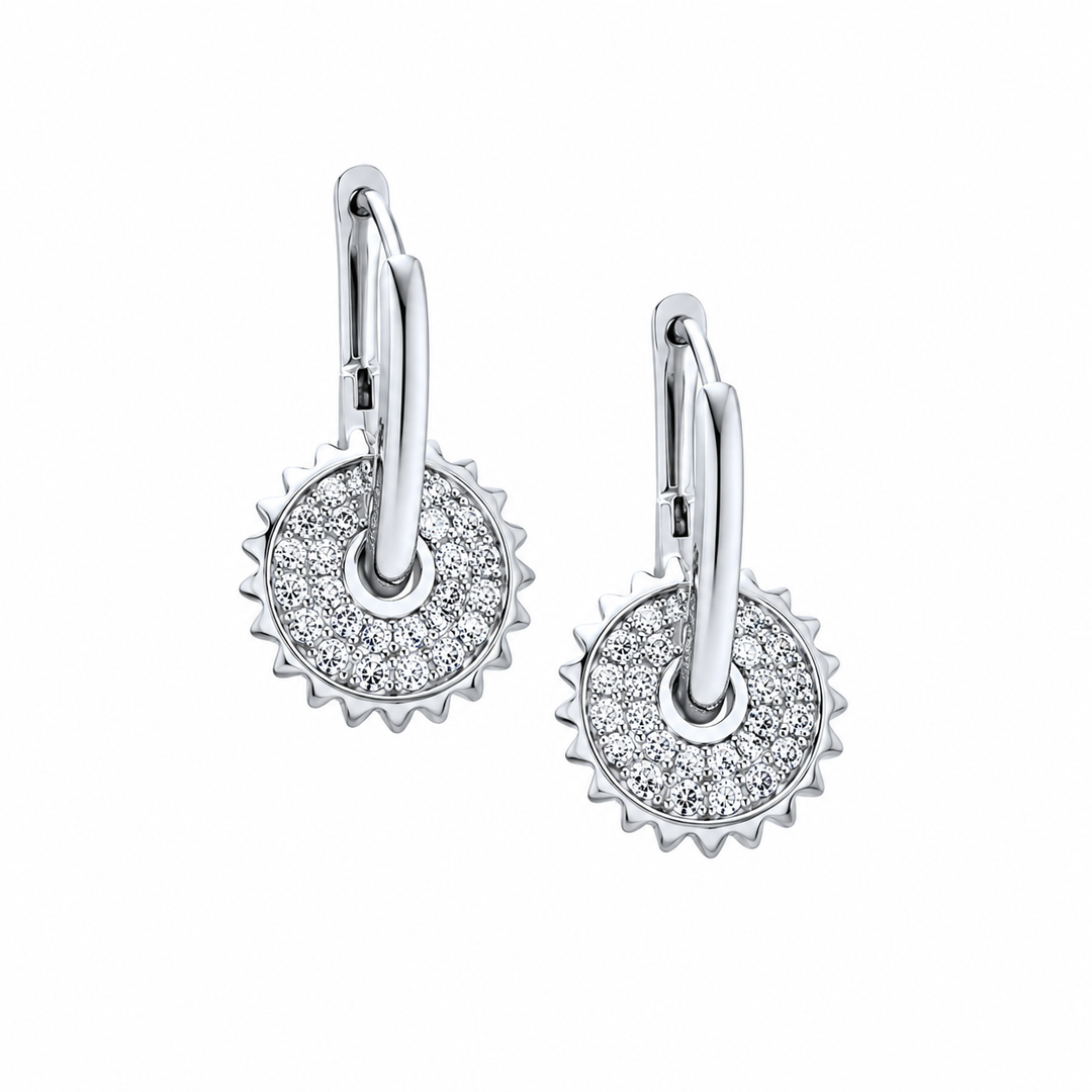 Lyla Oval Hoop Earrings Silver