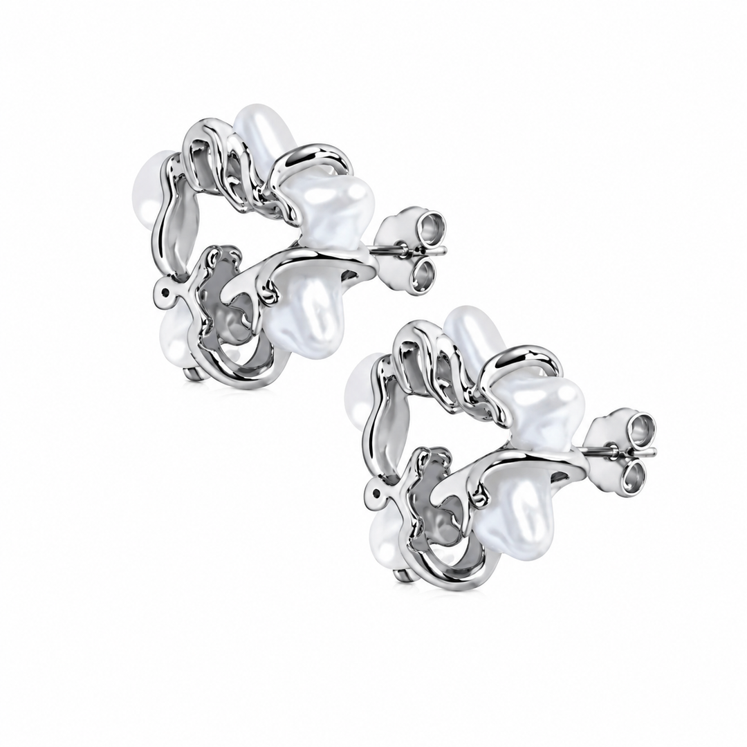 Star Light Stud Earrings Silver