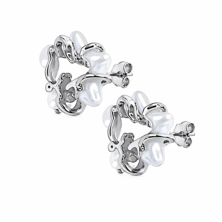 Star Light Stud Earrings Silver
