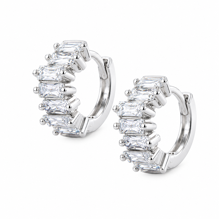 La Belle Huggie Earrings Silver