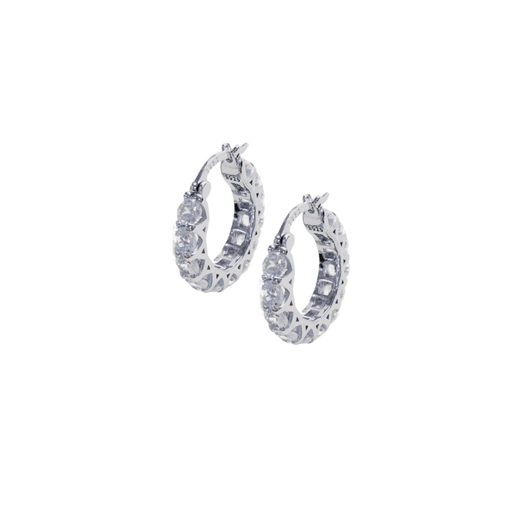 Justine Crystal Hoop Earrings