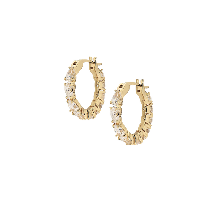 Justine Crystal Hoop Earrings