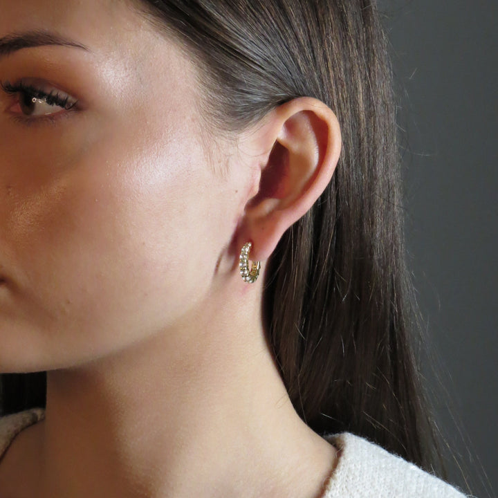Justine Crystal Hoop Earrings