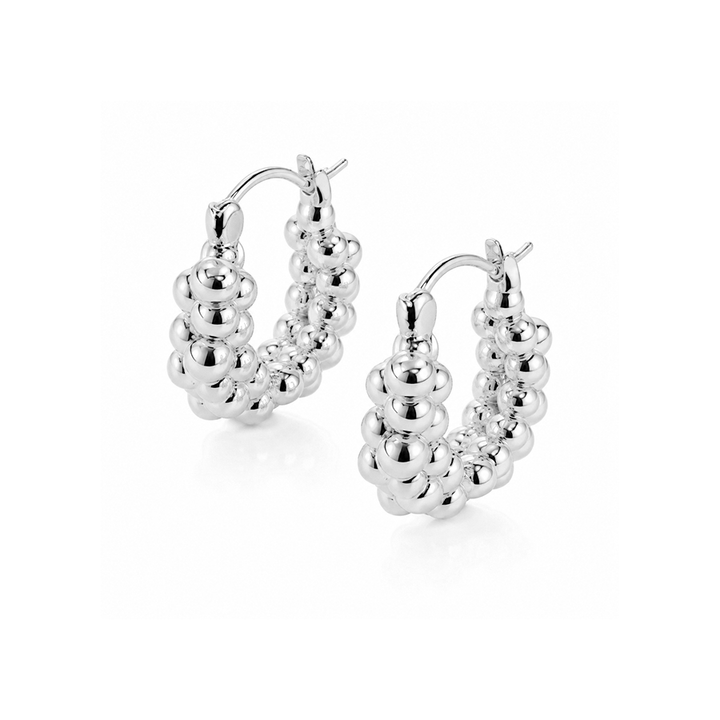 Dani Hoop Earrings Silver