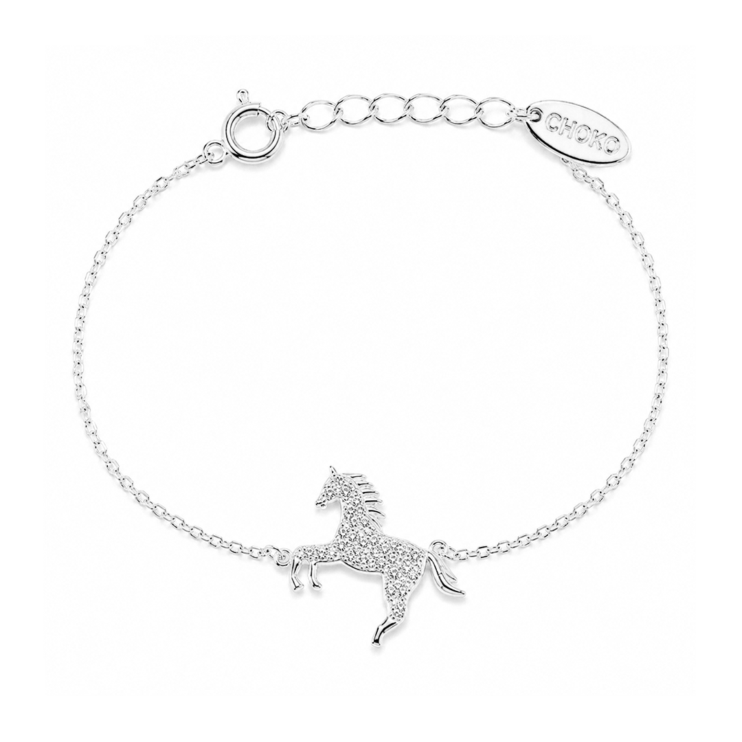 Wild Heart Horse bracelet Silver