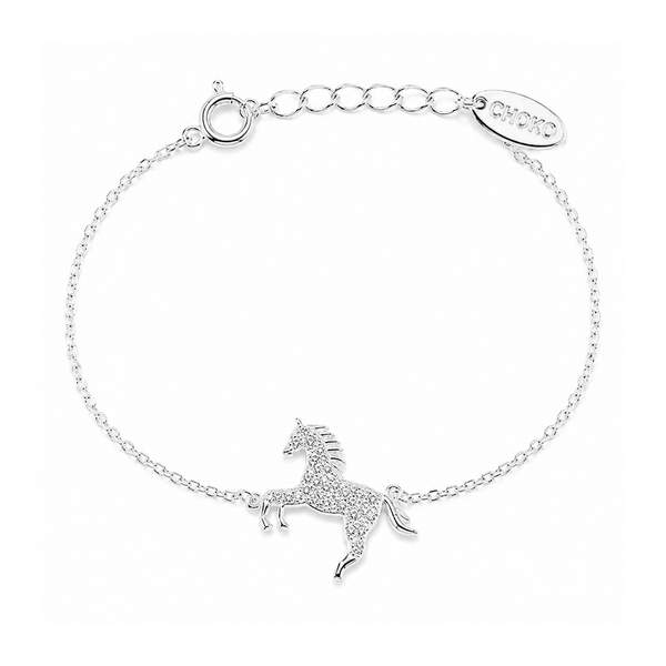 Wild Heart Horse bracelet Silver