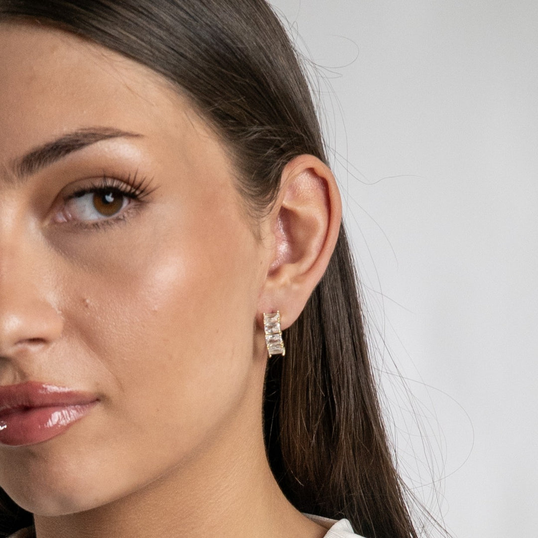 Sofia Crystal Hoop Earrings