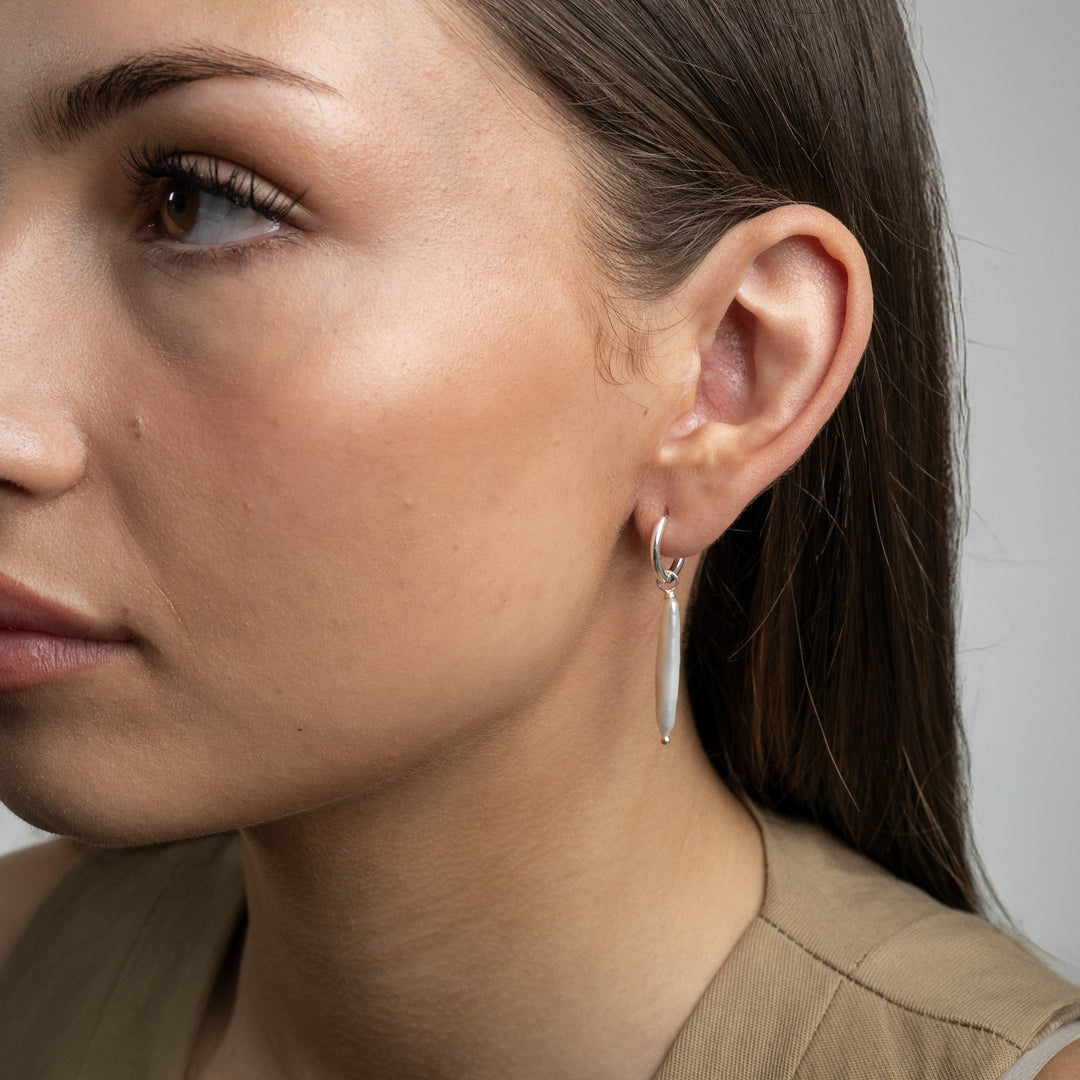 Long Pearl Drop Earrings