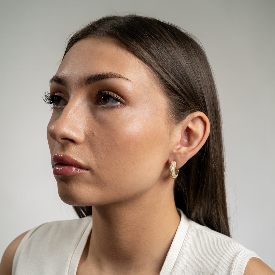 Amara Crystal Hoop Earrings